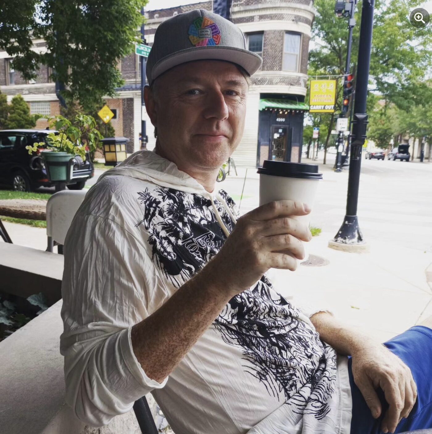 Zeljko (Jake) Dakic with a coffee, at work